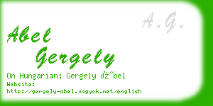 abel gergely business card